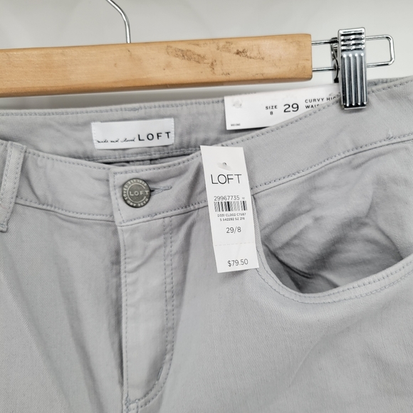Loft curvy high waist skinny crop jeans nwt - Picture 3 of 5